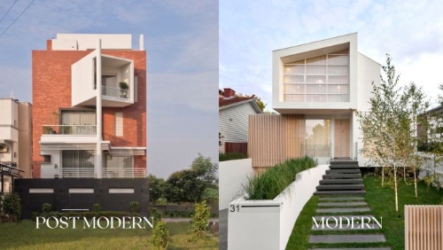ดูยังไงให้ออก...หลักการออกแบบบ้านสไตล์ Modern และ Post modern